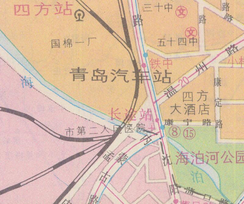 1996年《青岛交通旅游图》预览图4 1996年《青岛交通旅游图》预览图4