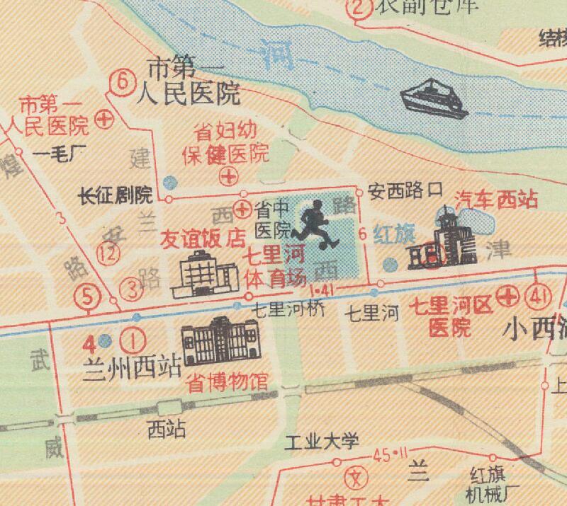 1985年《兰州交通图》预览图2