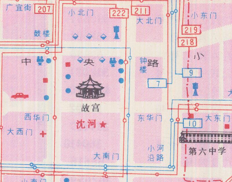 1988年《沈阳交通导游图》预览图2