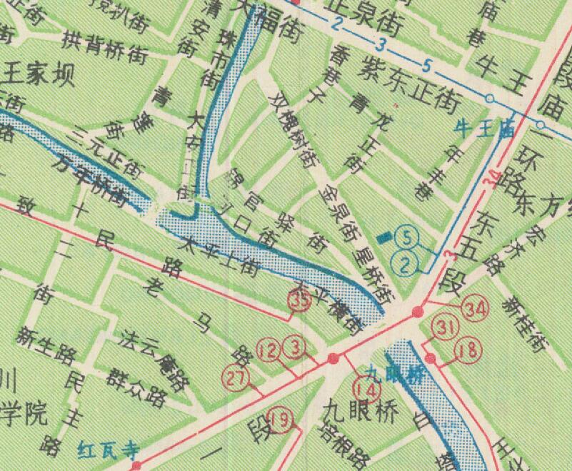 1987年成都交通旅游图预览图3 1987年成都交通旅游图预览图3