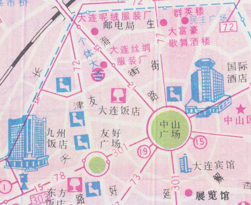 1992年《大连交通游览图》预览图3 1992年《大连交通游览图》预览图3