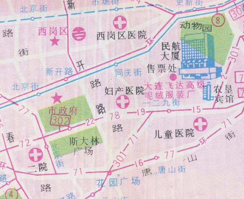 1992年《大连交通游览图》预览图4 1992年《大连交通游览图》预览图4