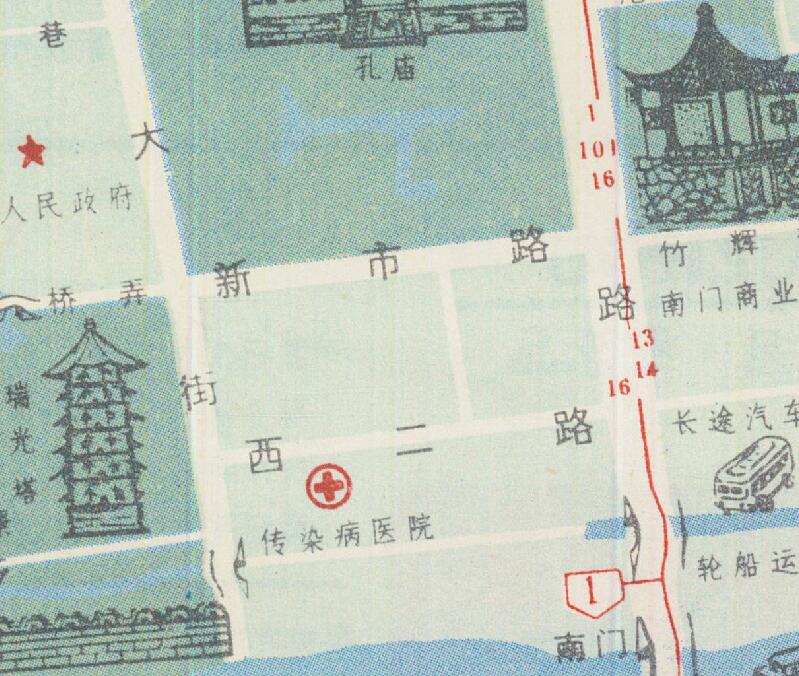 1984年《苏州旅游图》预览图4 1984年《苏州旅游图》预览图4