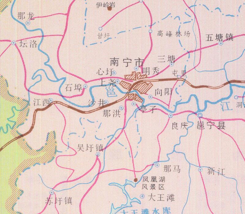 1986年《南宁交通图》预览图2 1986年《南宁交通图》预览图2