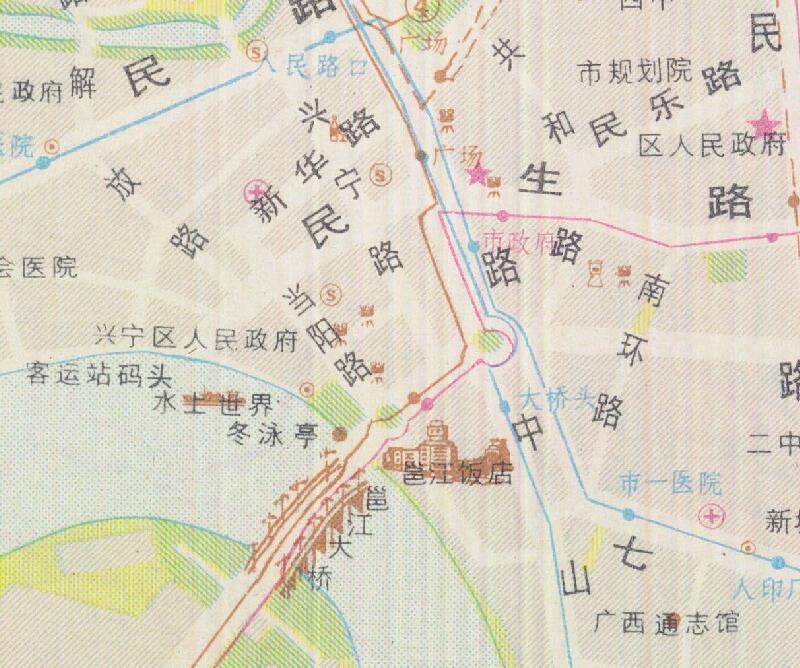 1986年《南宁交通图》预览图3 1986年《南宁交通图》预览图3