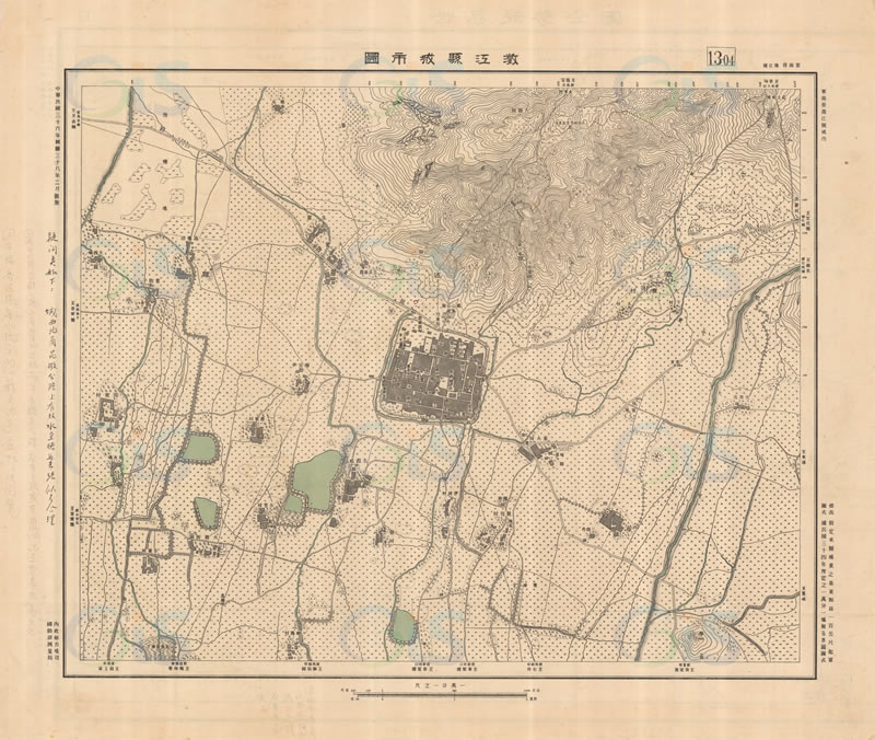 1949年云南《澄江县城市图》预览图 1949年云南《澄江县城市图》预览图