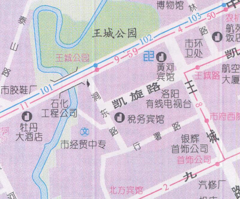 1999年河南《洛阳市交通旅游图》预览图4 1999年河南《洛阳市交通旅游图》预览图4
