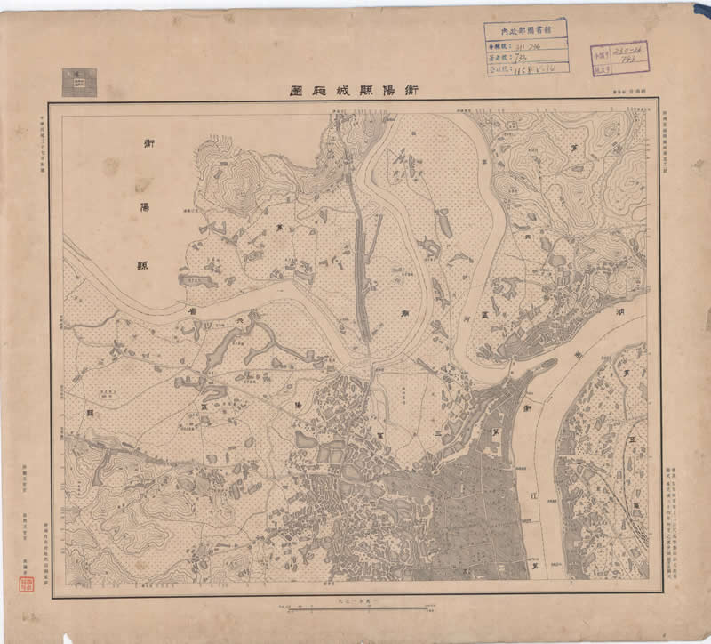 1948年民国湖南衡阳《衡阳县城厢图》预览图1