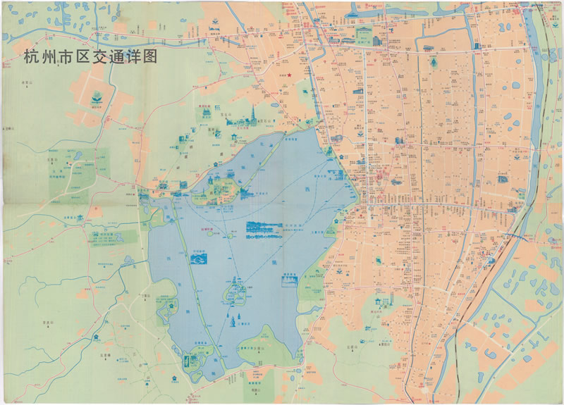 1990年《杭州旅游图》预览图1 1990年《杭州旅游图》预览图1