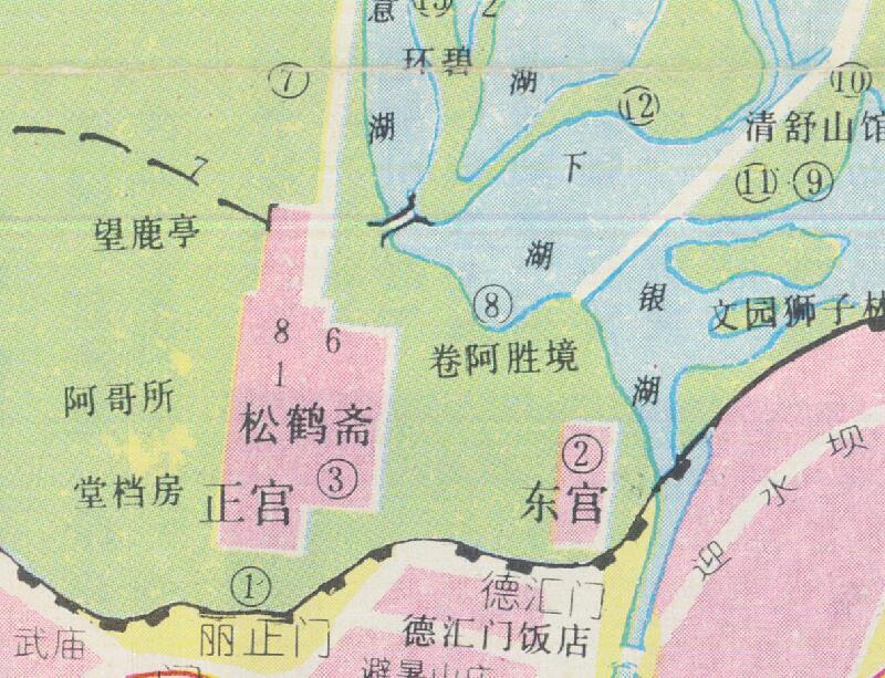 90年代初河北《承德旅游图》预览图2 90年代初河北《承德旅游图》预览图2