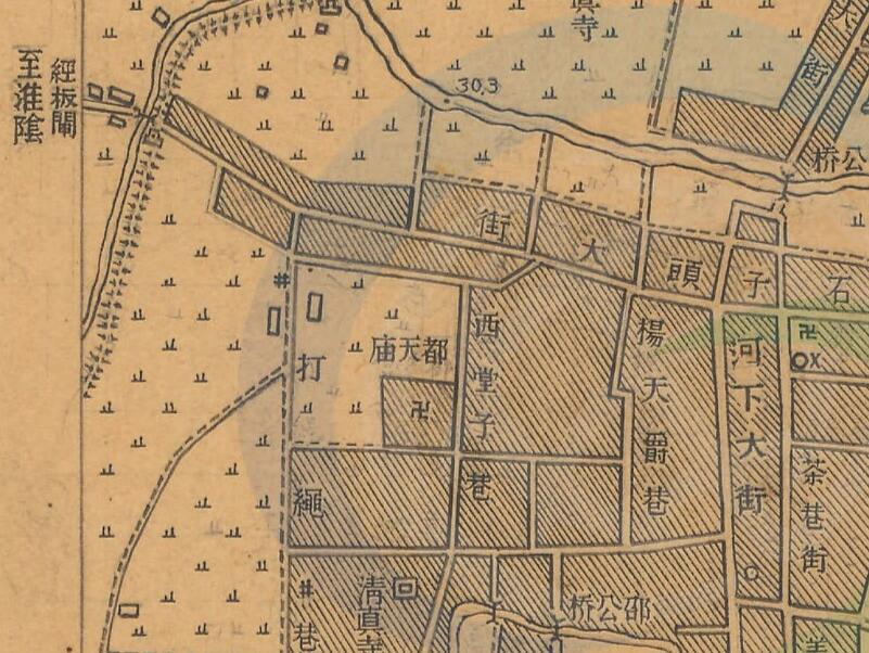 1947年江苏《淮安县城市图》预览图2
