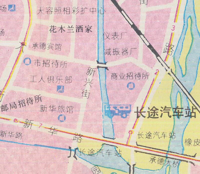 90年代初河北《承德旅游图》预览图3 90年代初河北《承德旅游图》预览图3