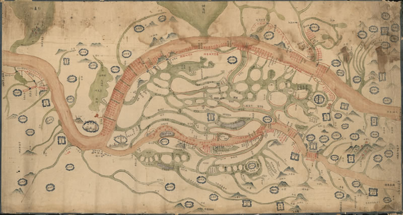 1821年道光《湖北省长江、汉水堤工图》预览图