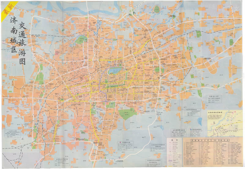 1999年山东《济南市交通旅游图》预览图1