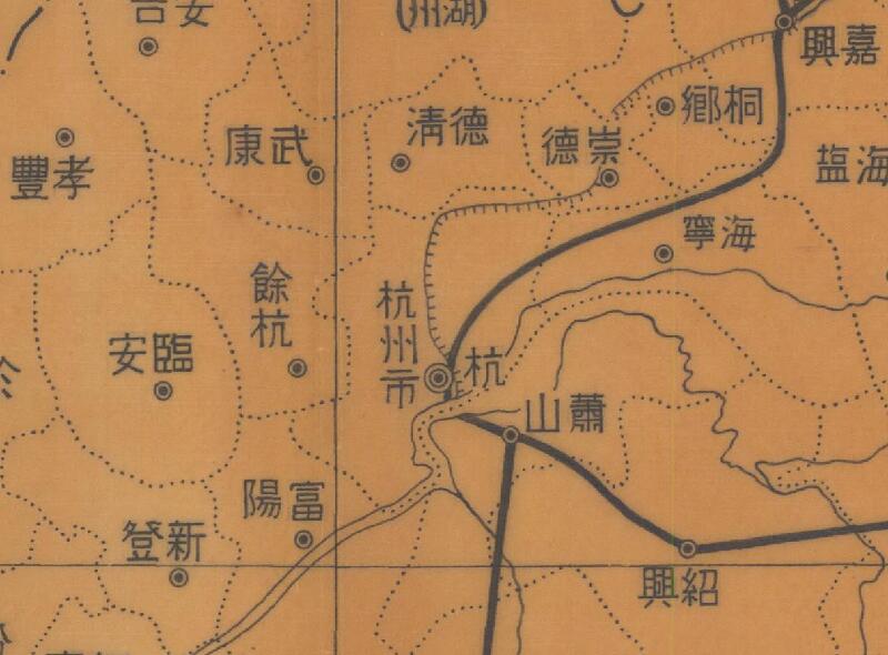 民国时期《浙江省分县概图》浙江老地图预览图1