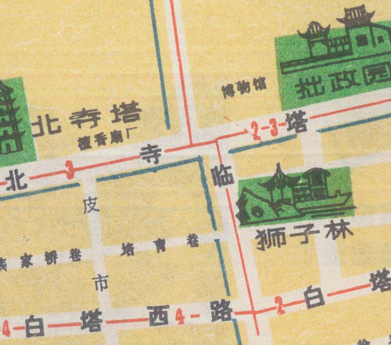 1980年江苏《苏州市旅游图》预览图3