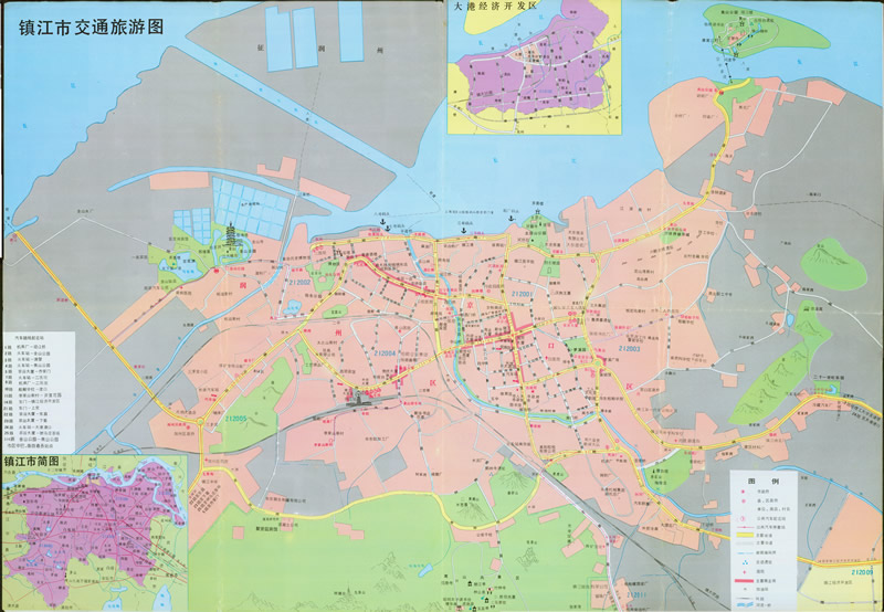 1997年江苏《最新镇江市交通旅游图》预览图1
