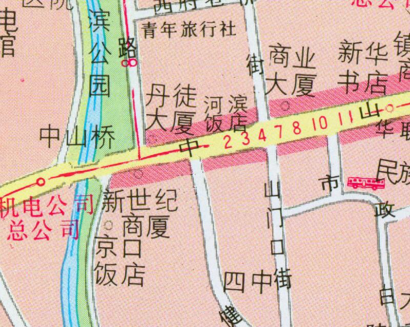 1997年江苏《最新镇江市交通旅游图》预览图2
