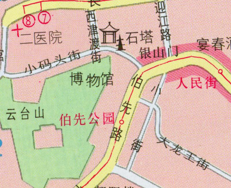 1997年江苏《最新镇江市交通旅游图》预览图3