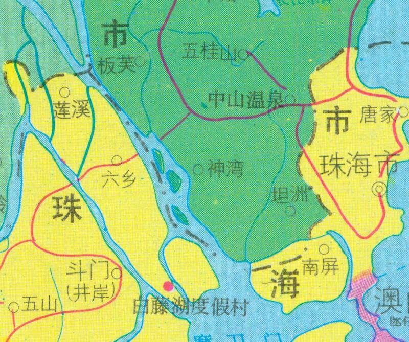 1990年广东《珠海交通旅游图》预览图4