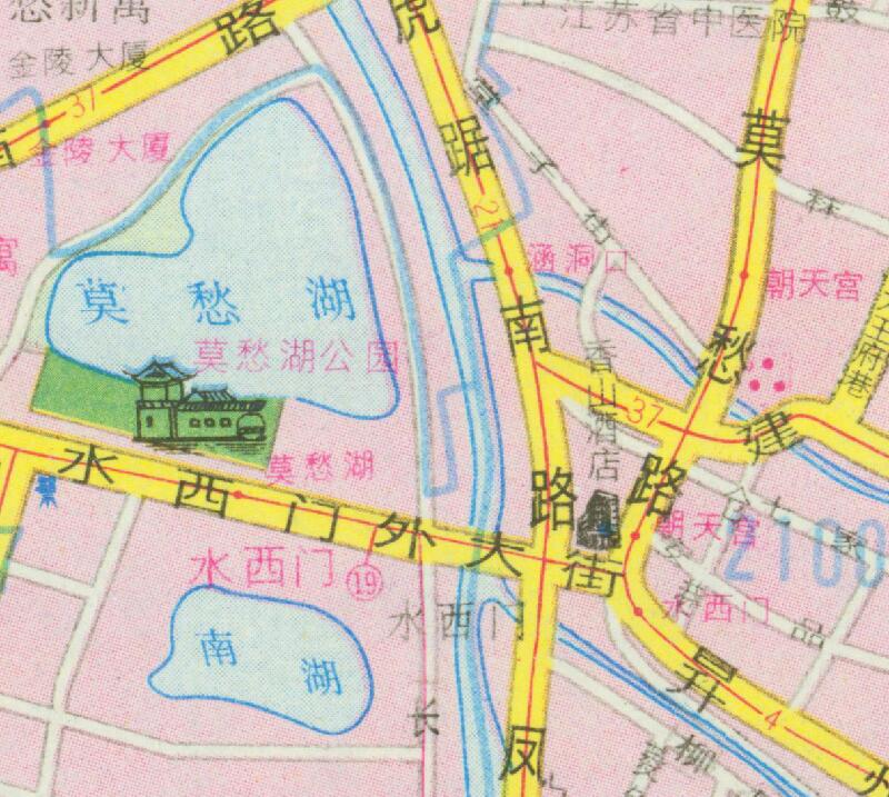 1997年版《南京交通旅游图》预览图2