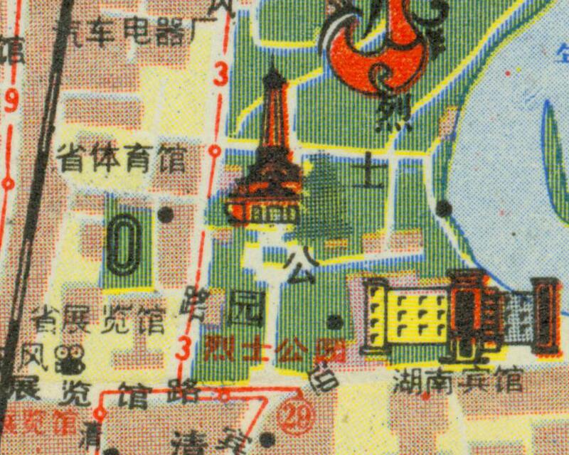 1987年湖南《长沙旅游交通图》预览图2 1987年湖南《长沙旅游交通图》预览图2