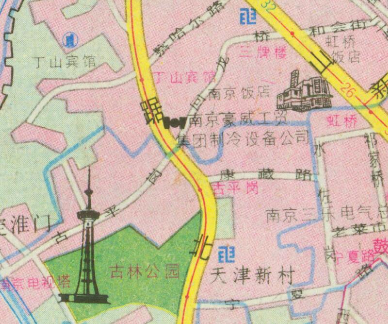 1997年版《南京交通旅游图》预览图3