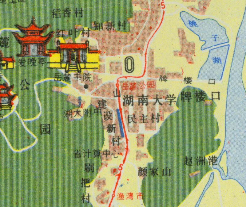 1987年湖南《长沙旅游交通图》预览图4 1987年湖南《长沙旅游交通图》预览图4