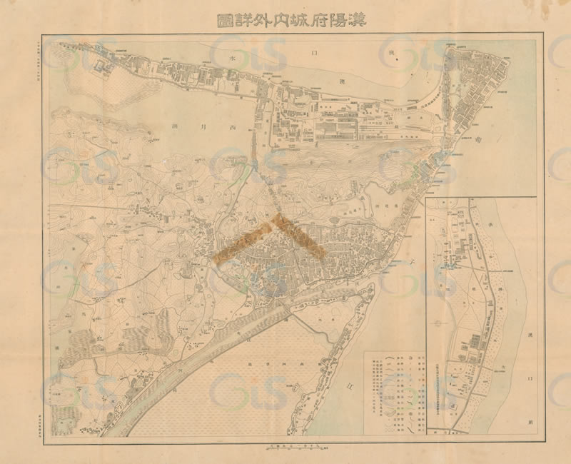 1914年湖北《汉阳府城内外详图》预览图 1914年湖北《汉阳府城内外详图》预览图