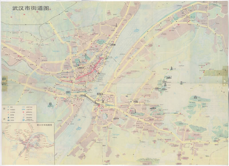1987年湖北《武汉交通图》预览图1