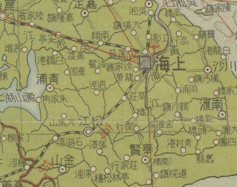 1939年《上海南京附近》地形图预览图1