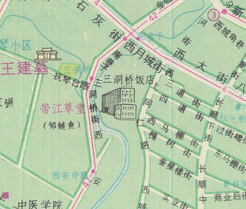 1990年四川《成都市交通旅游图》预览图2