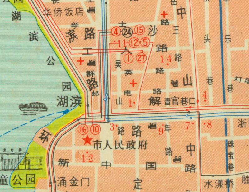 1981年浙江《杭州市交通游览图》预览图2 1981年浙江《杭州市交通游览图》预览图2