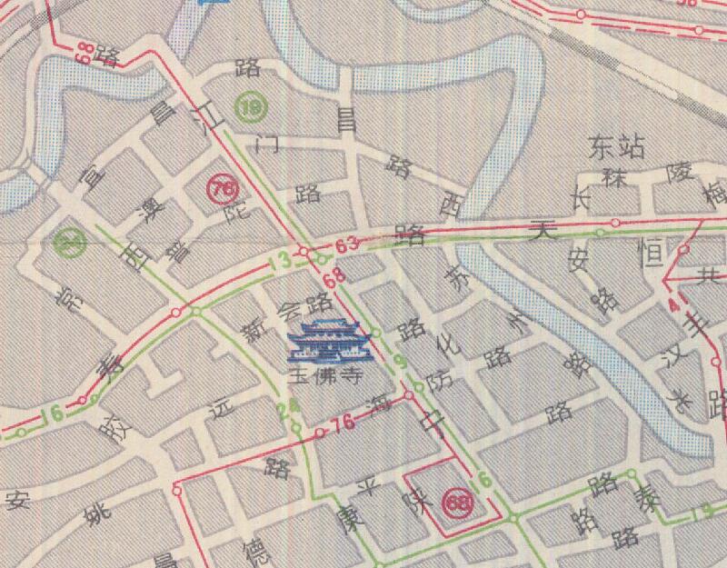 80年代版《上海游览交通图》预览图3 80年代版《上海游览交通图》预览图3