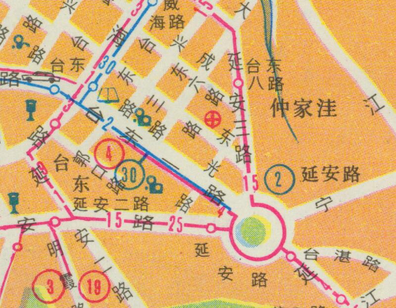 1984年山东《青岛游览交通图》预览图2