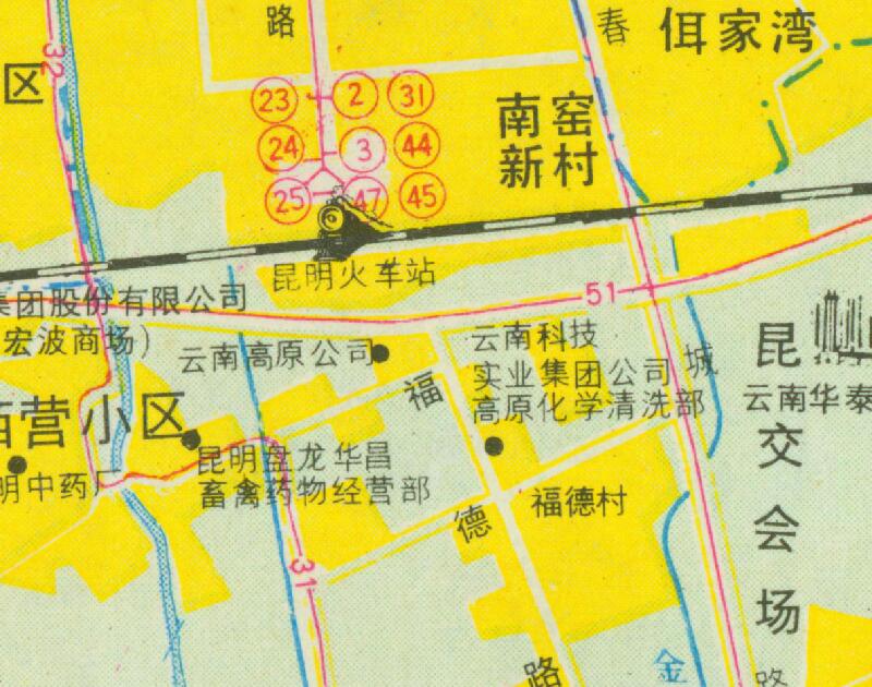 1993年云南《昆明导游图》预览图2