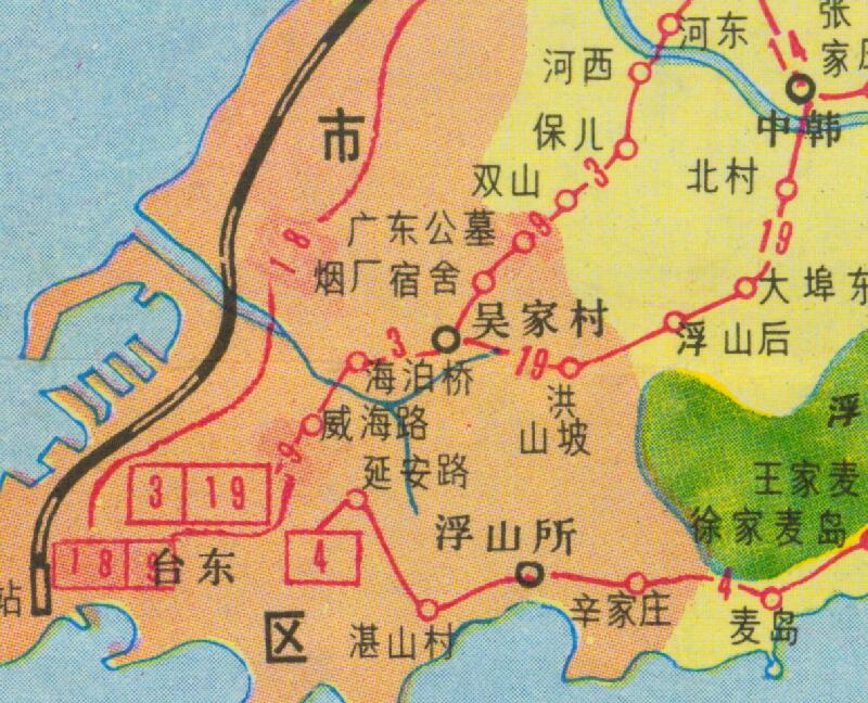 1984年山东《青岛游览交通图》预览图4
