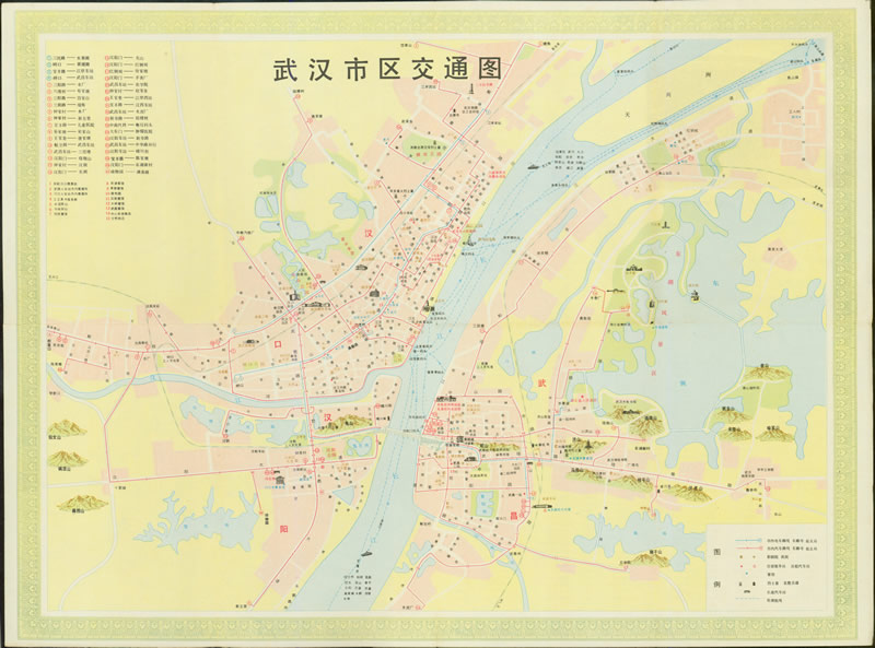1981年湖北省测绘局《武汉交通图》预览图1