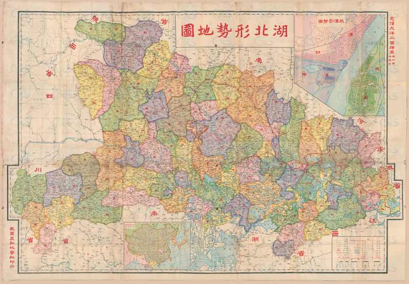 1933年左右武昌亚新《湖北形势地图》预览图