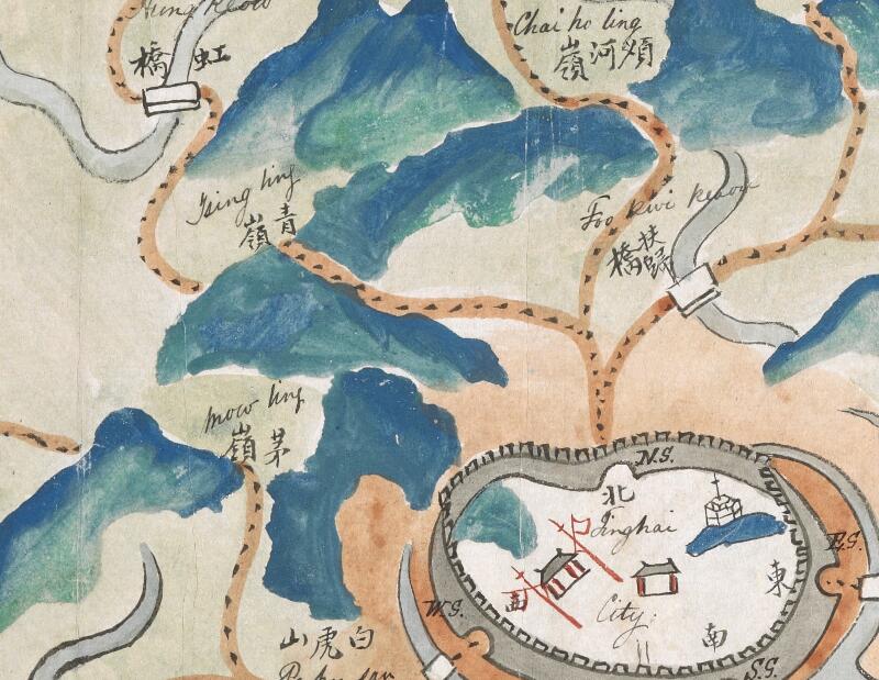 1841年后浙江舟山《定海县舆图》预览图1