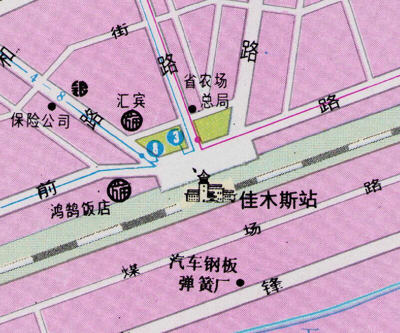 1987年黑龙江《佳木斯导游图》预览图2