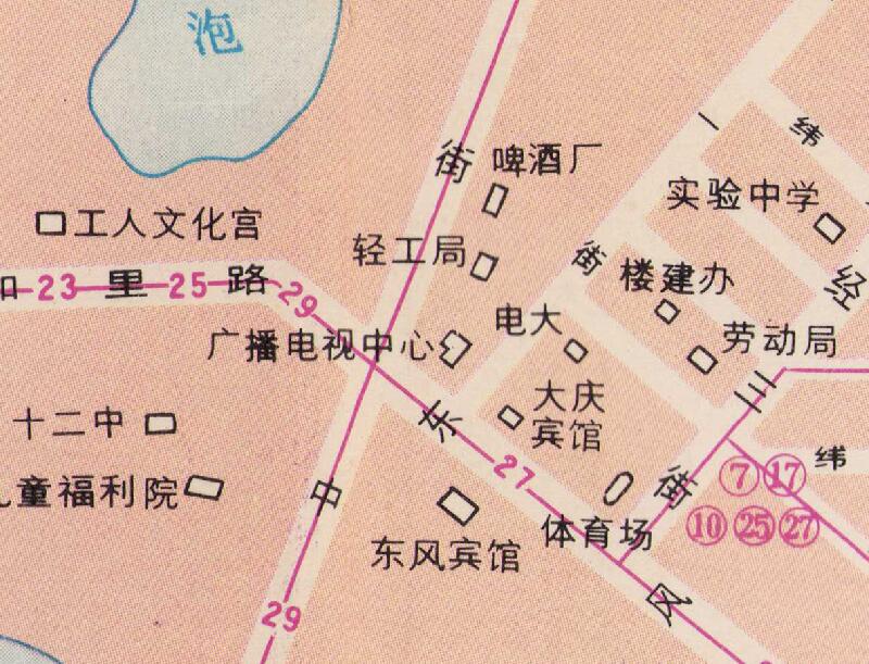 1989年黑龙江《大庆交通图》预览图4