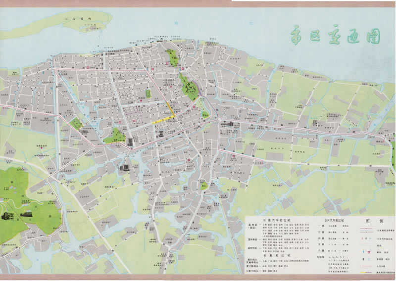 1988年《温州市区交通图》预览图1