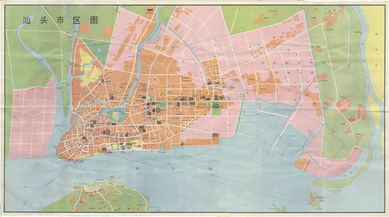 1988年广东《汕头市交通游览图》预览图1