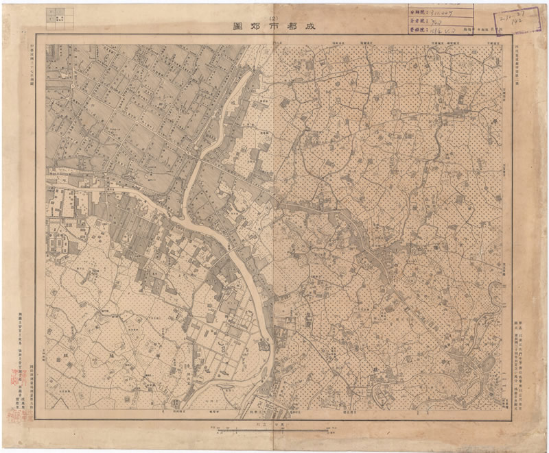 1948年四川《成都市郊图》预览图1 1948年四川《成都市郊图》预览图1