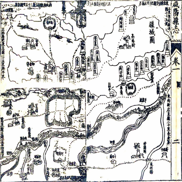 陕西咸阳历史老地图大全预览图 陕西咸阳历史老地图大全预览图