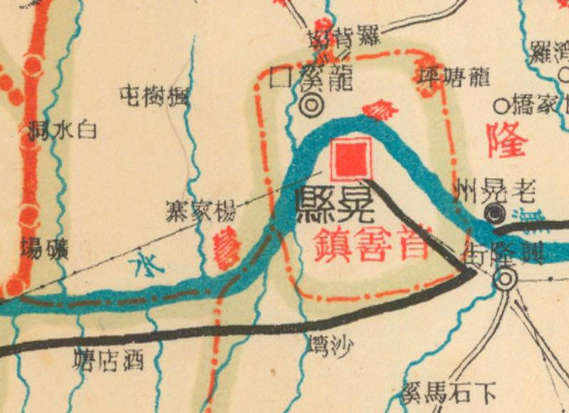 1940年版湖南《晃县图》预览图1