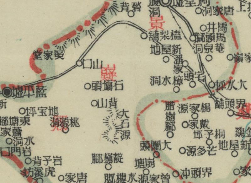 1940年版湖南永州《蓝山县图》预览图1