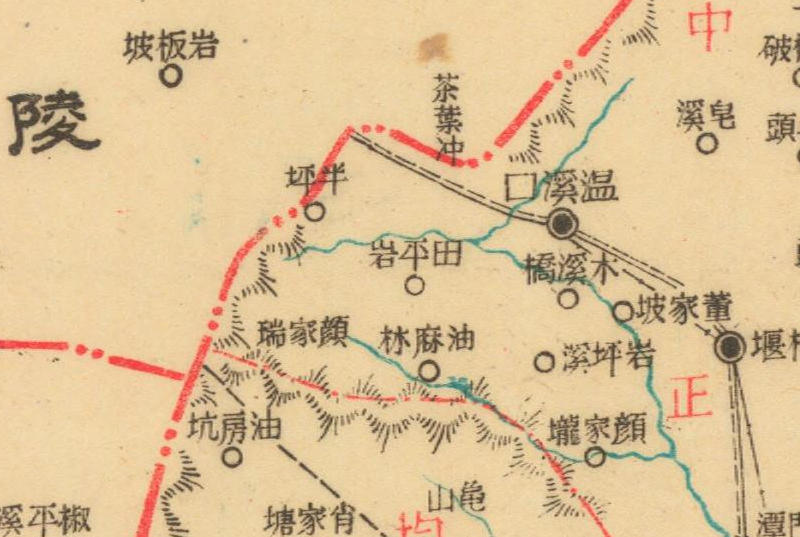 约1940年版湖南怀化《溆浦县图》预览图3