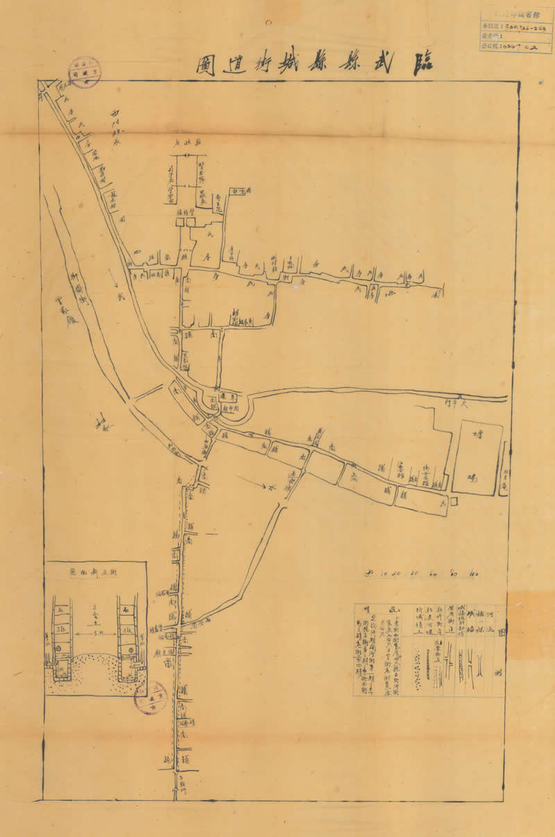 约1941年版湖南《临武县县城街道图》预览图 约1941年版湖南《临武县县城街道图》预览图